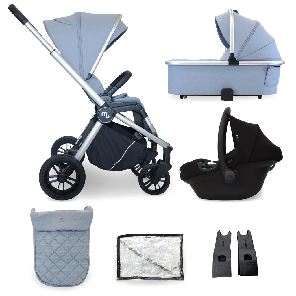 My Babiie MB450i 3-in-1 Travel System Steel Blue Birth to 4 Years