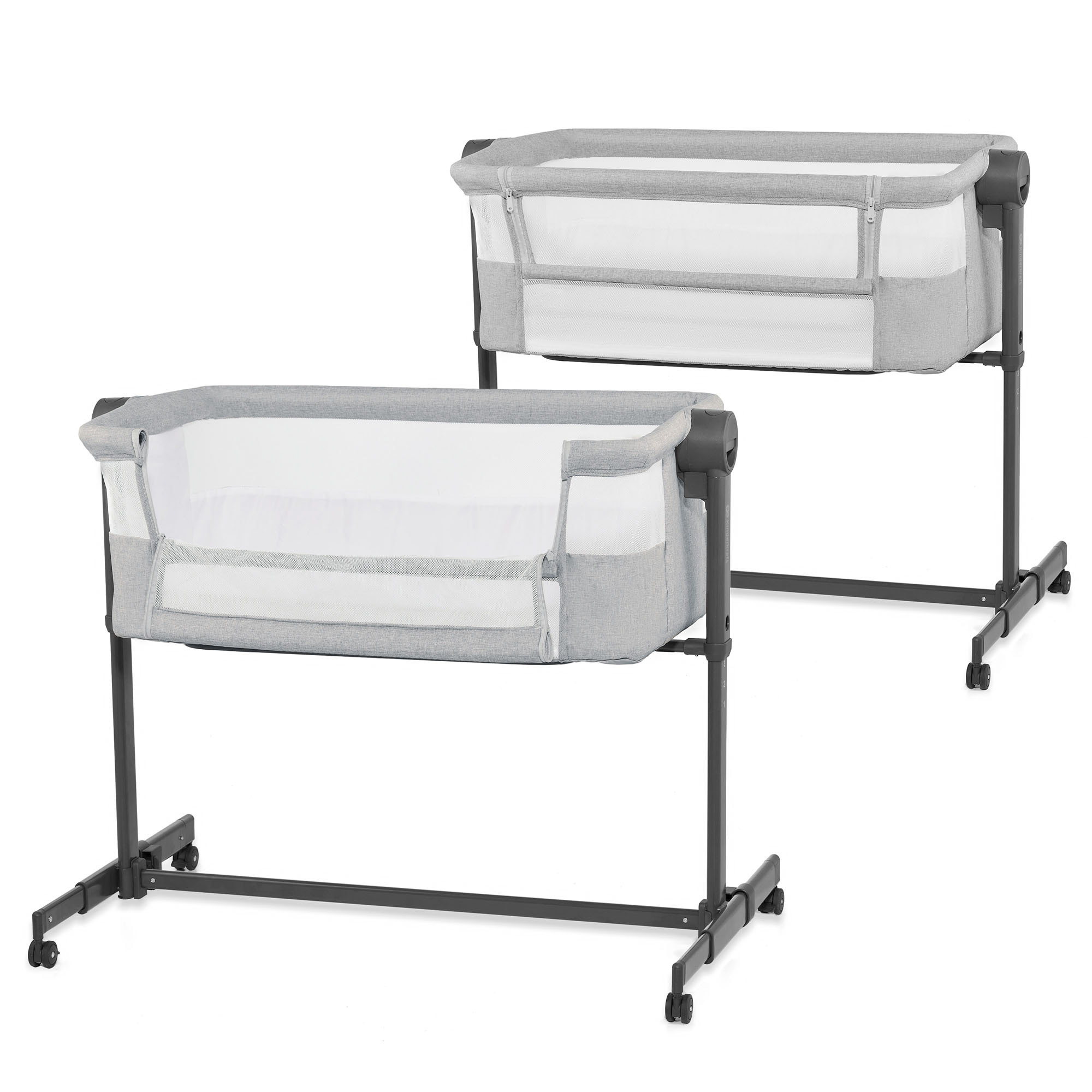 Kinderkraft Neste Up 2 Bedside Bassinet Gray Birth to 6 Months