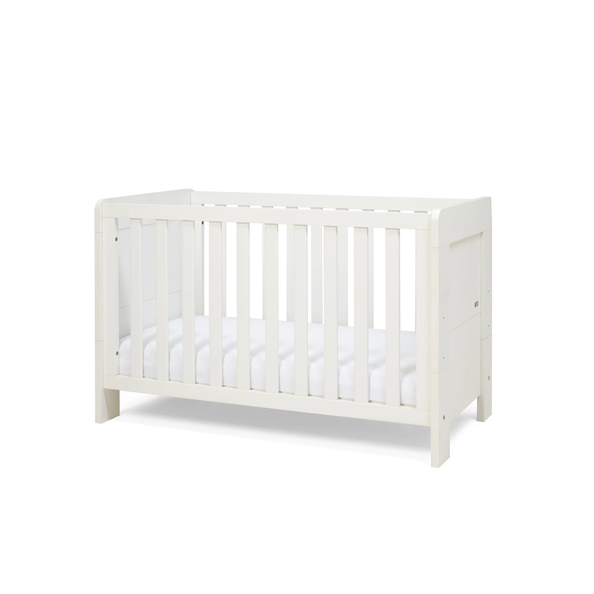 Tutti Bambini Essentials Alba Mini Cot Bed White Birth to 4 Years