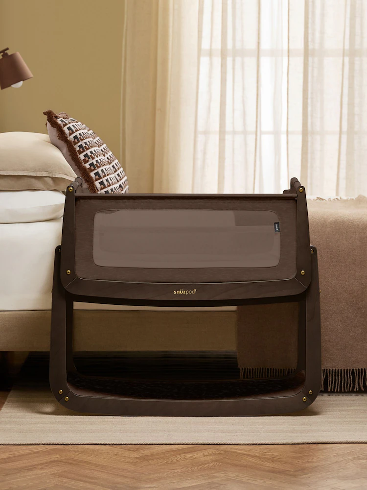 SnuzPod 5 Bedside Crib and Bassinet Chocolate Birth to 6 Months